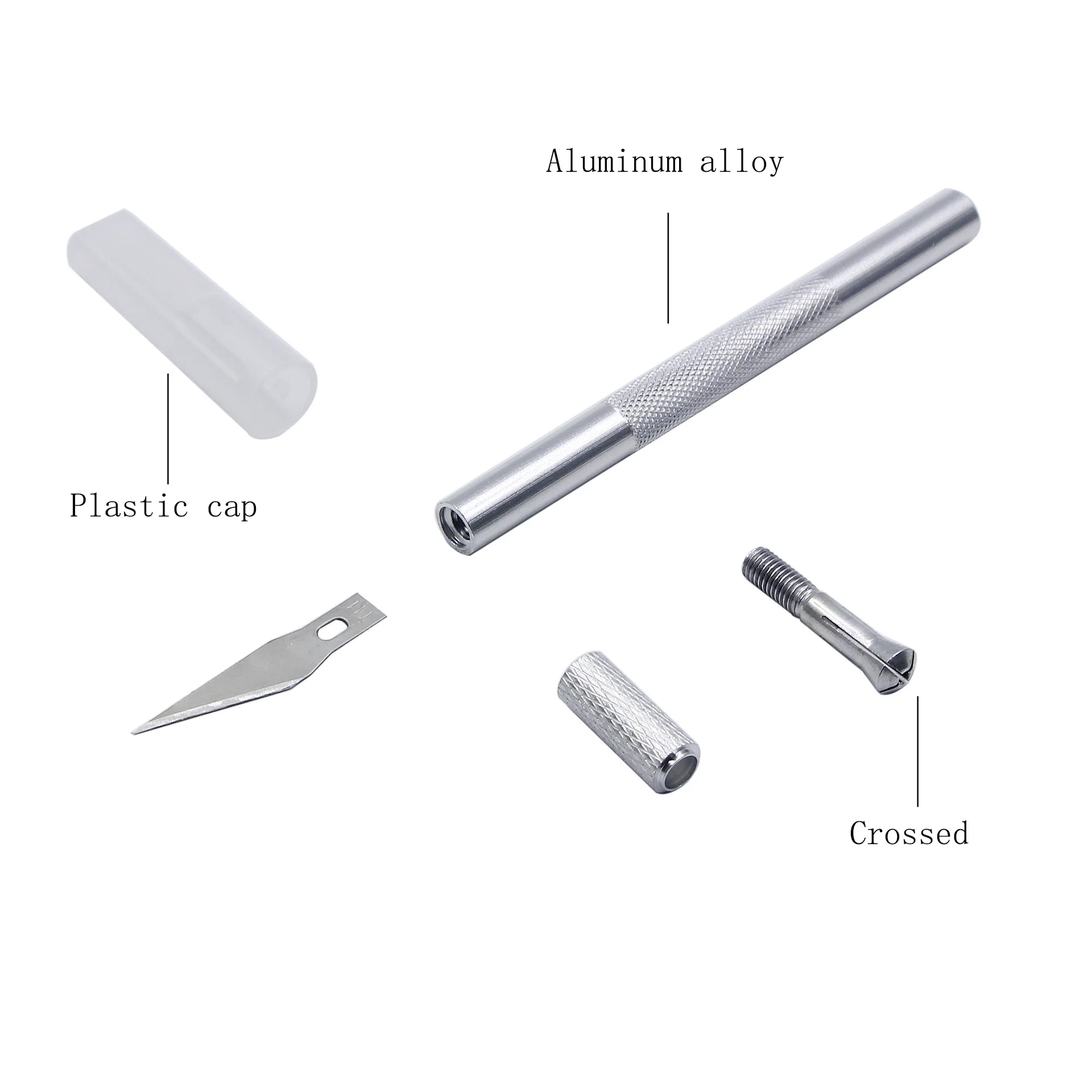 Aluminum Alloy Shank Carving Knifes Diy Tool Sculpture Engrave Sharp Metal Scalpel Blade Cutter