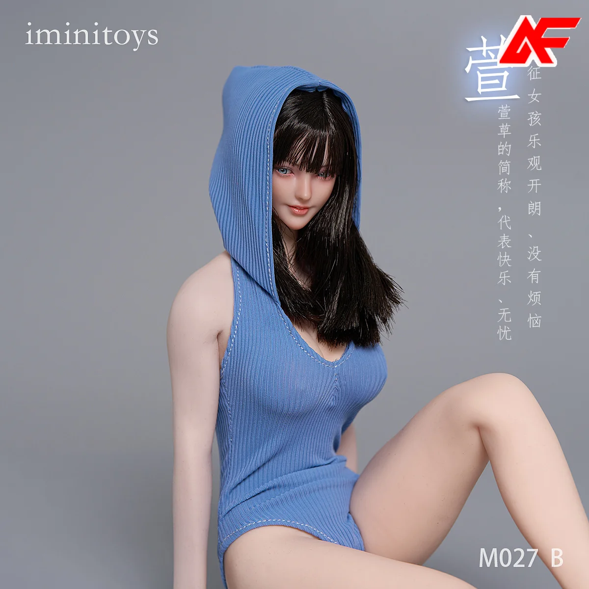 Iminitoys M027 1/6 Schaal Dubbele Paardenstaart Loli Meisje Meisje Beweegbare Vervangbare Ogen Hoofd Model Voor 12 ''Vrouwelijke Action Figure body