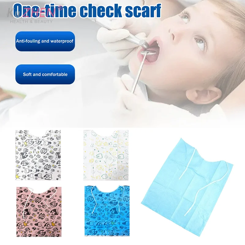 100Pc Dental Bibs Sheets Disposable Dental Sheets Pad Waterproof Tattoo Clean Pad With Rope Waterproof Laminated Paper Oral Tool