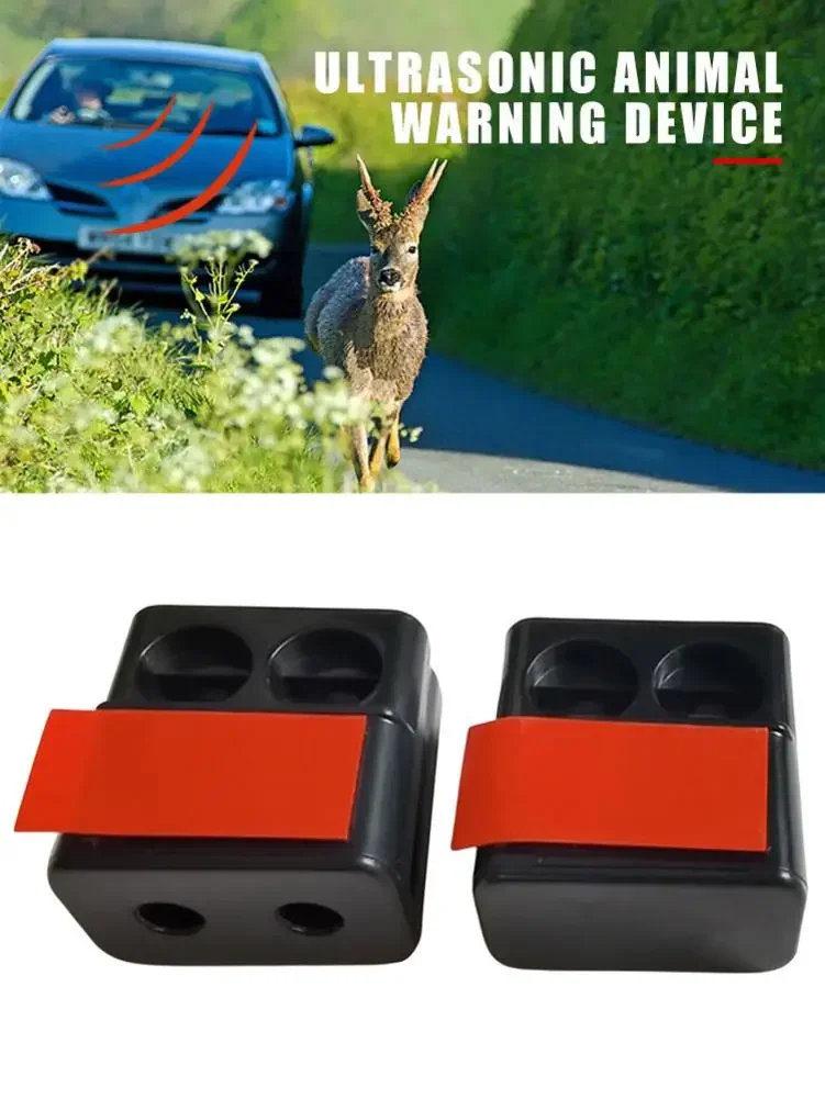 

2PCS Ultrasonic Whistles Safety Sound Alarm Black Car Deer Animal Alert Warning Holed Ultrasonic Warning Device Car Accessories