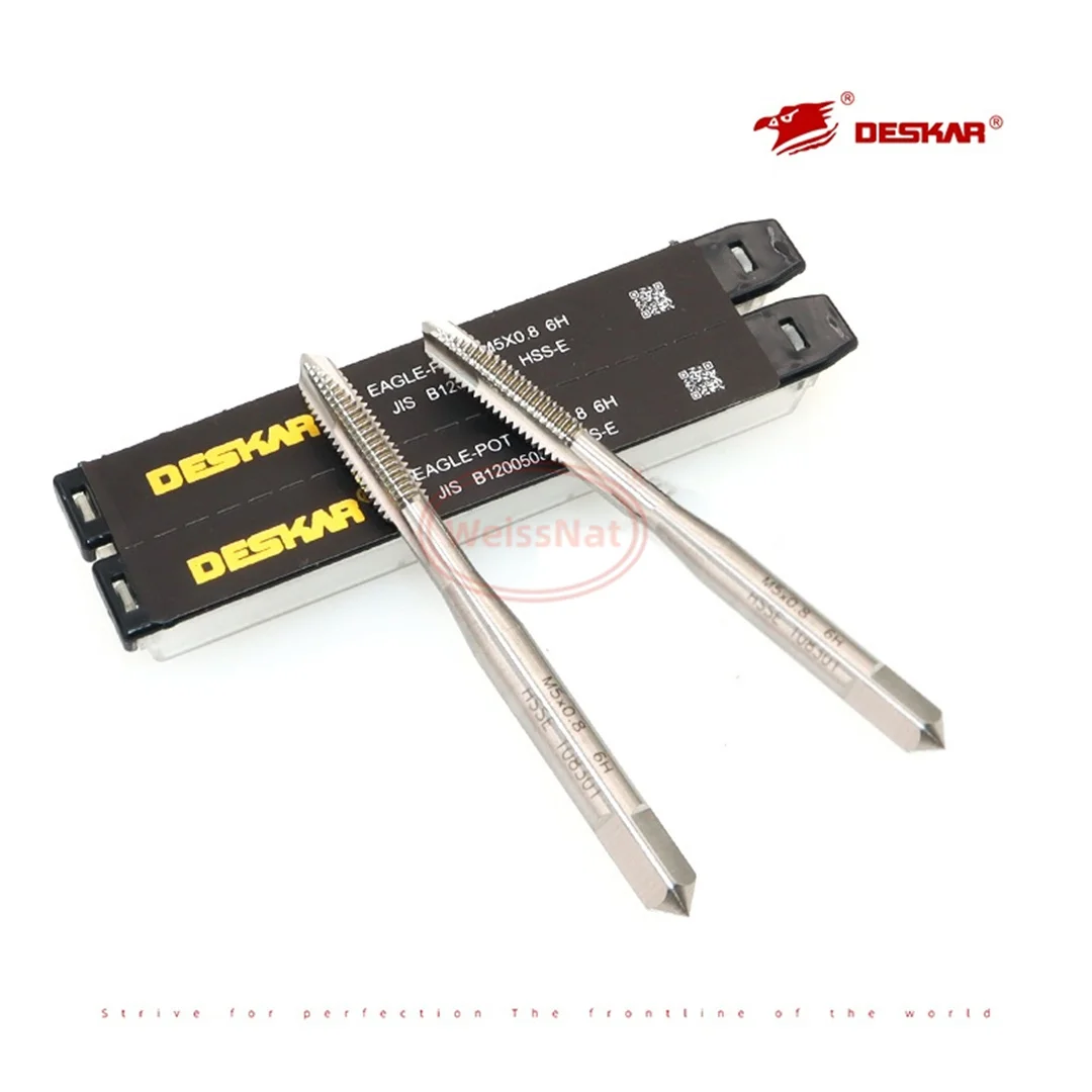 DESCAR Screw Tip Tap (JIS) M3 * 0.5~M12 * 1.75 HSS-E High Speed Steel Through Hole Machining High Performance