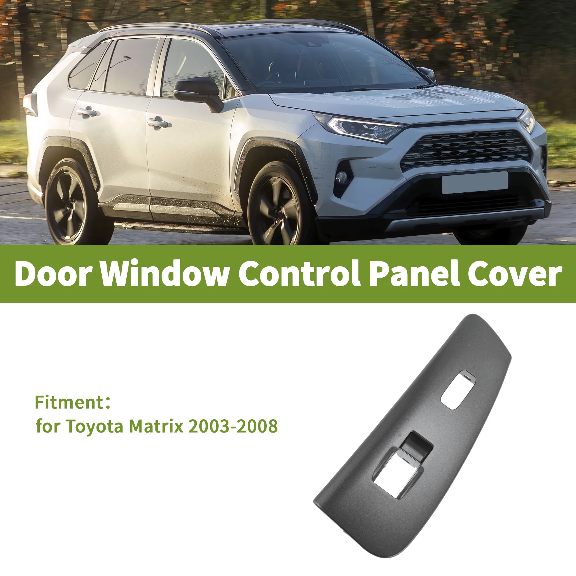 

UXCELL Front Right Side Window Switch Bezel Cover No.7423101030 Door Control Switch Panel Trim for Toyota Matrix Silver Tone