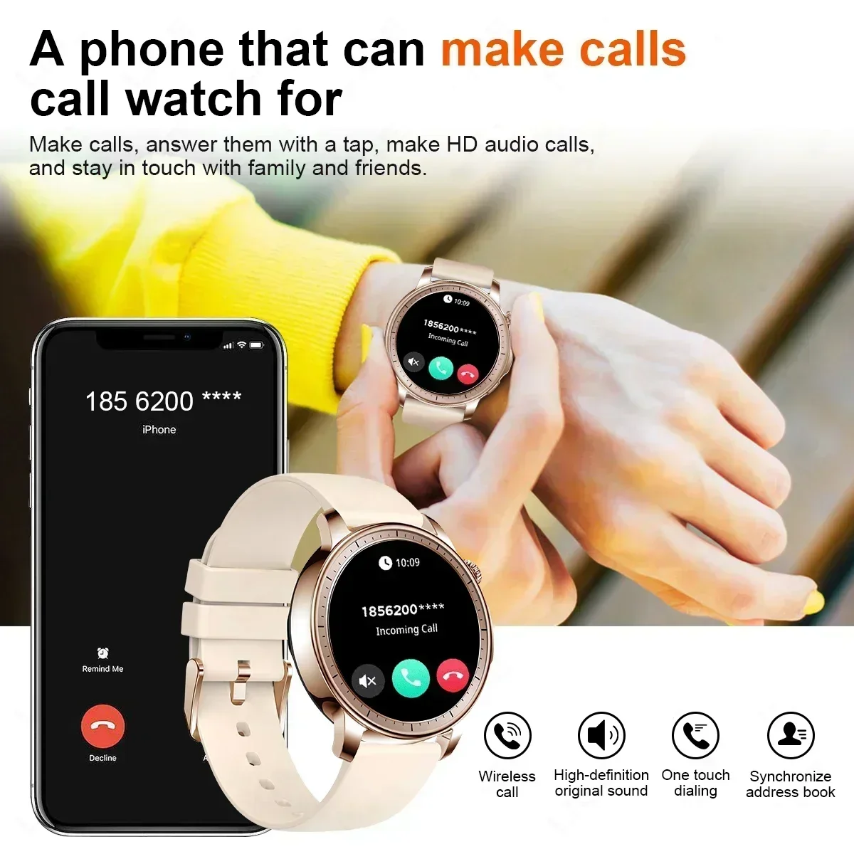 แฟชั่น Xiaomi Mijia สมาร์ทนาฬิกาผู้หญิง Heart Rate Lady สร้อยข้อมือบลูทูธ IP67 กันน้ํา Heart Rate Smartwatch สําหรับ Huawei