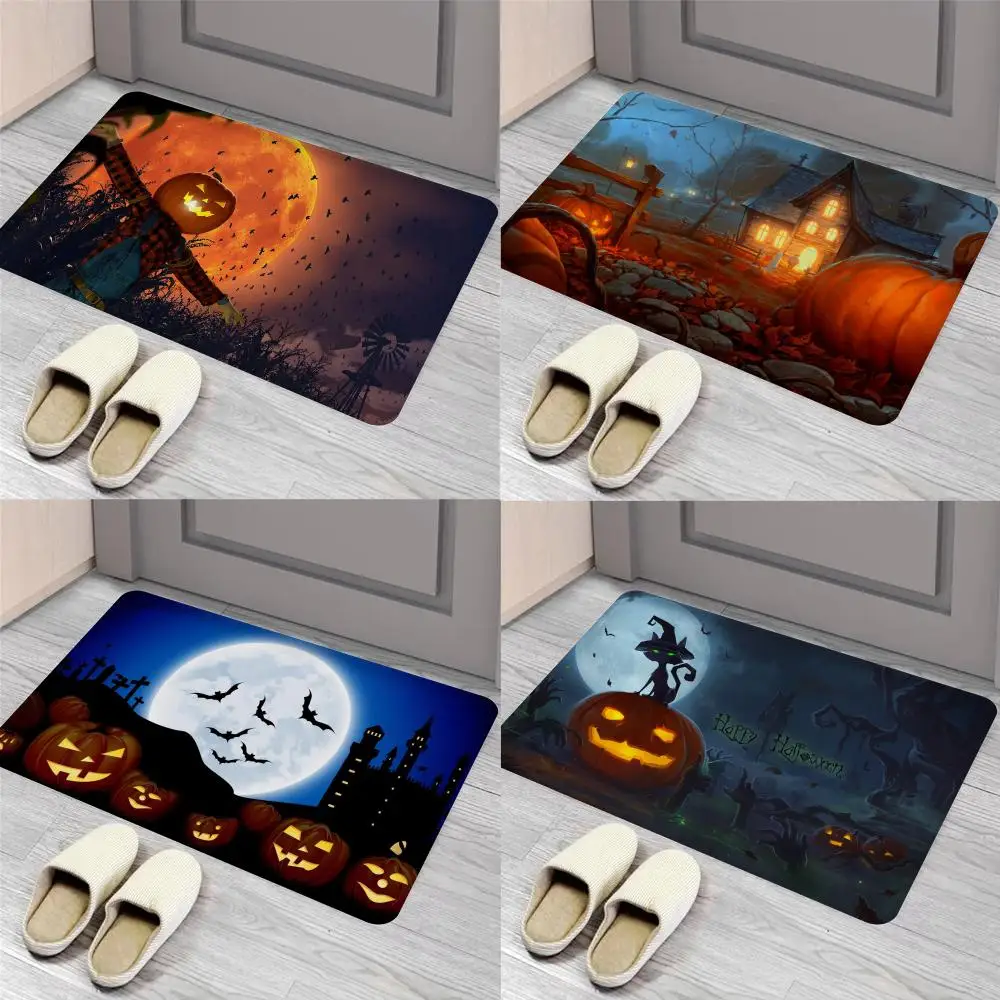 

Hot Sale Halloween Floor Mat Entrance Door Mat Nordic Style Home Doormat Bathroom-Toilet Mats Bedroom Hotel Decor Mat
