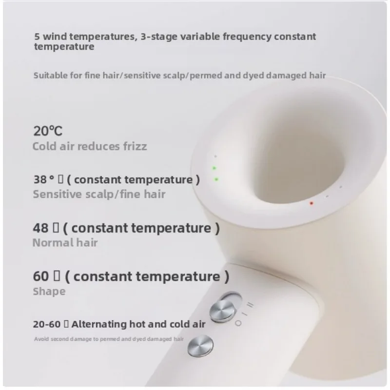 High-Speed Household Plasma Hair Dryer, High-Velocity Ionic Dryer with Quick Drying & Hair Care