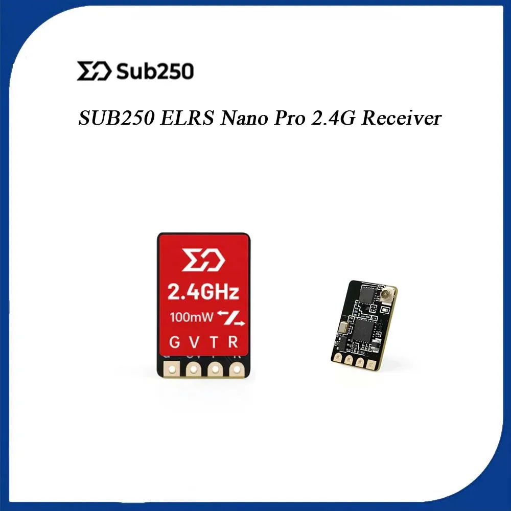 

Высокопроизводительный приемник Sub250 ELRS Nano Pro 2.4G 5V ipex1 100 мВт для запчастей