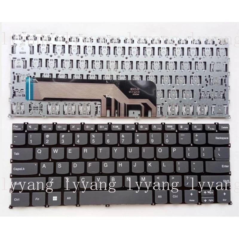 f  US Gray Keyboard For LENOVO IdeaPad 3-14ADA6 3-14ALC6 3-14ITL6 Non-BACKLIT
