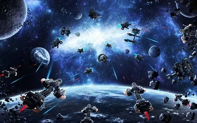 Galaxy Outer Wars Space Backdrop Photo Backgrounds Boys Party Black Stars Science Fiction Photography Backdrop Kids Birthday