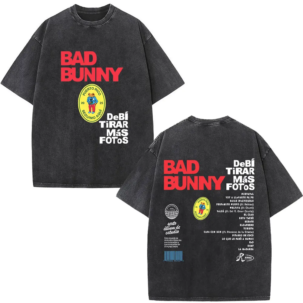 Rapper Slechte Bunny Album Cover Print T-shirt Debi Tirar Ma