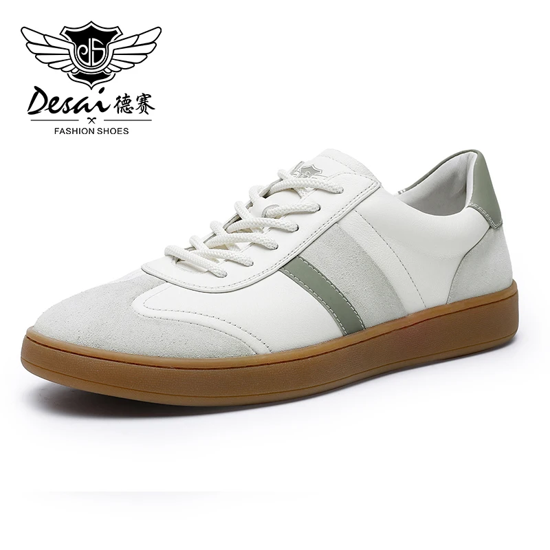 

DESAI Men Casual Shoes Genuine Leather Male Sneakers Summer Breathable 2023 New Design Fashion Trainer