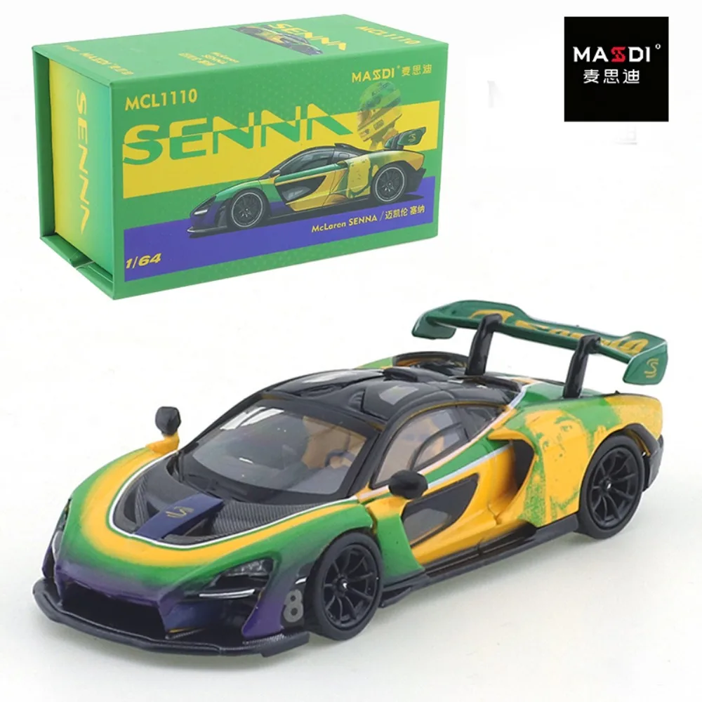マスディ-1-64-マクラーレン-セナ-mcl1110-スペシャルエディション-スポーツカー-合金製ミニチュアダイキャストオーナメント-マクラーレンコレクションモデル-男の子向けギフト