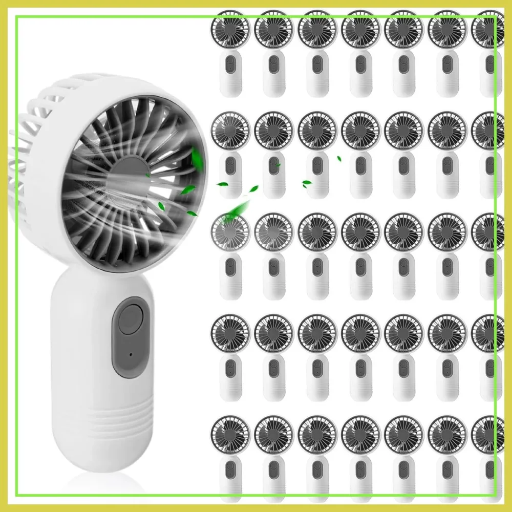 

36 Pack Mini Portable Fan Bulk, Cute Handheld Small Personal Eyelash Fan, 3 Speeds USB Rechargeable for Makeup Travel Indoor Outdoor