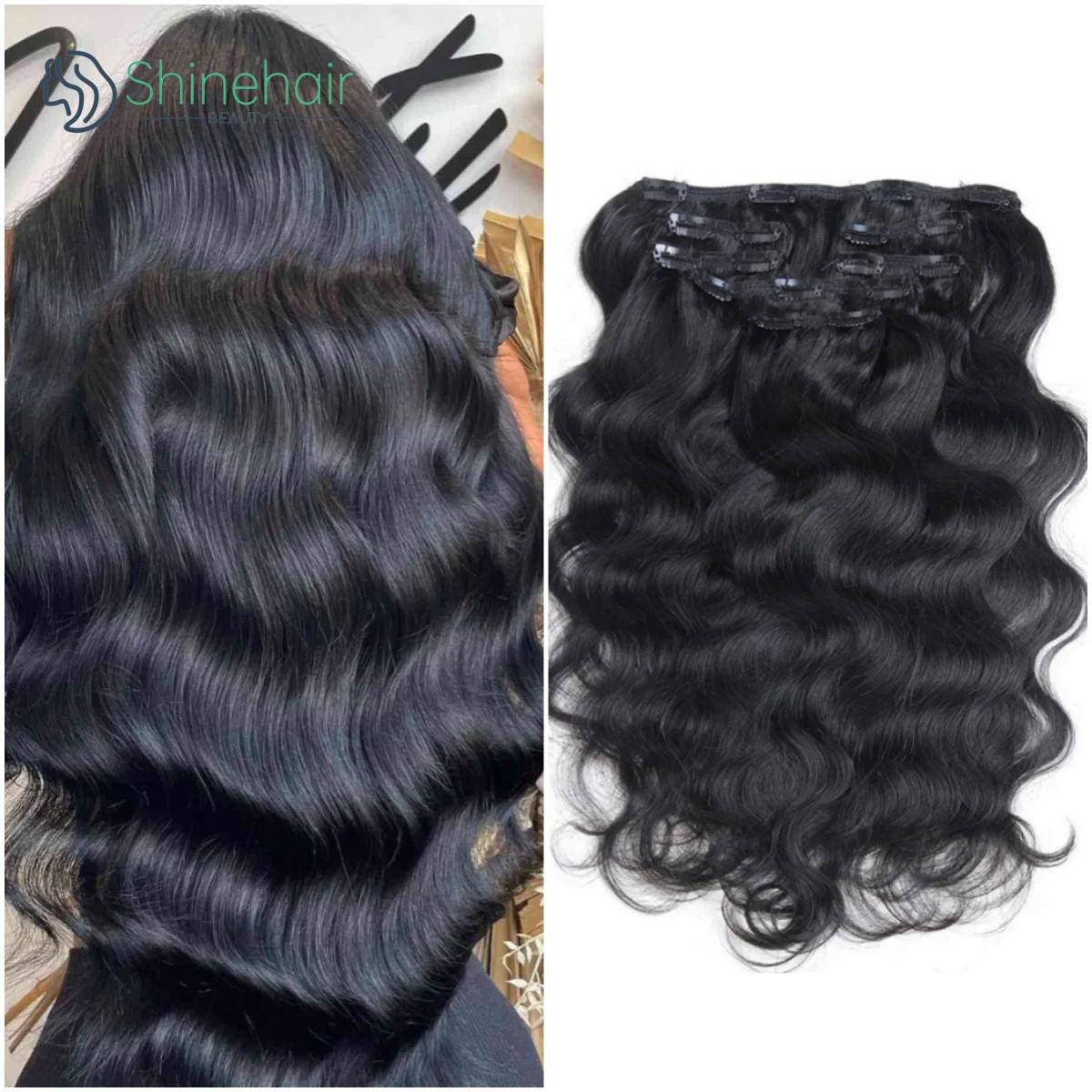 Curly Clip in Hair Bundels No Weft for Women 100% Real Human Hair Natural Black Hair Bundels Colored Brazilian Remy for Salon