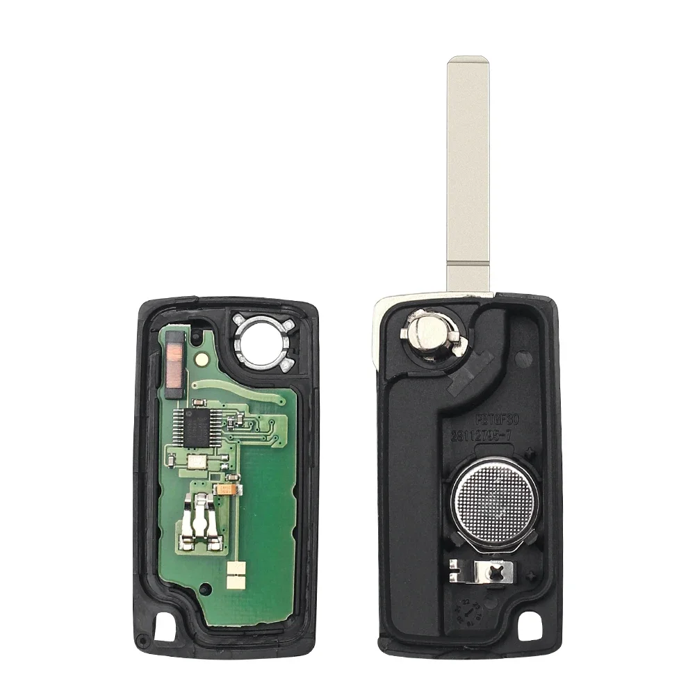 Dandkey 2 pulsanti VA2/HU83 chiave per Auto per Citroen C2 C3 C4 PICASSO allarme remoto Flip Auto Key Fob 433MHz ID 46 PCF791 ASK Ce0536