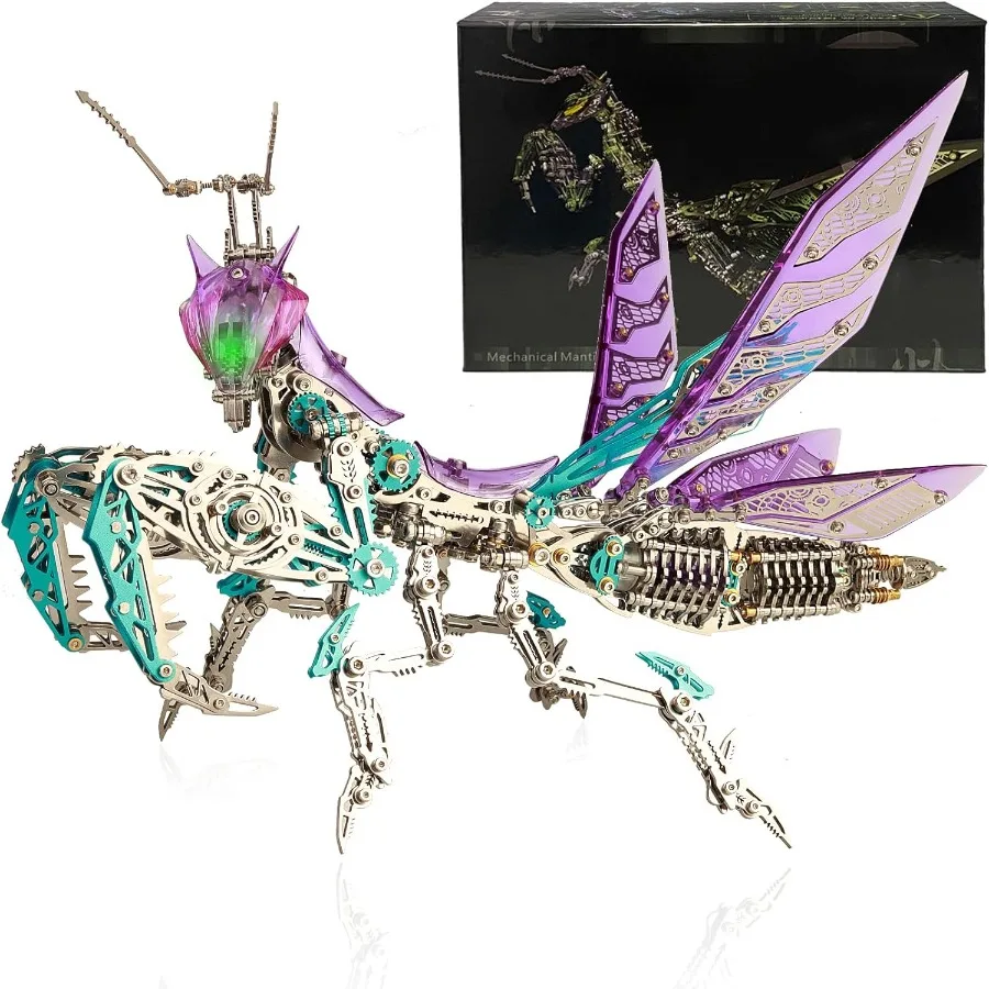 

3D Metal Puzzle 1000 Pieces DIY Mechanical Building Kit for Adults Difficult Model Kit for Men Women Birthday Christmas Purple
