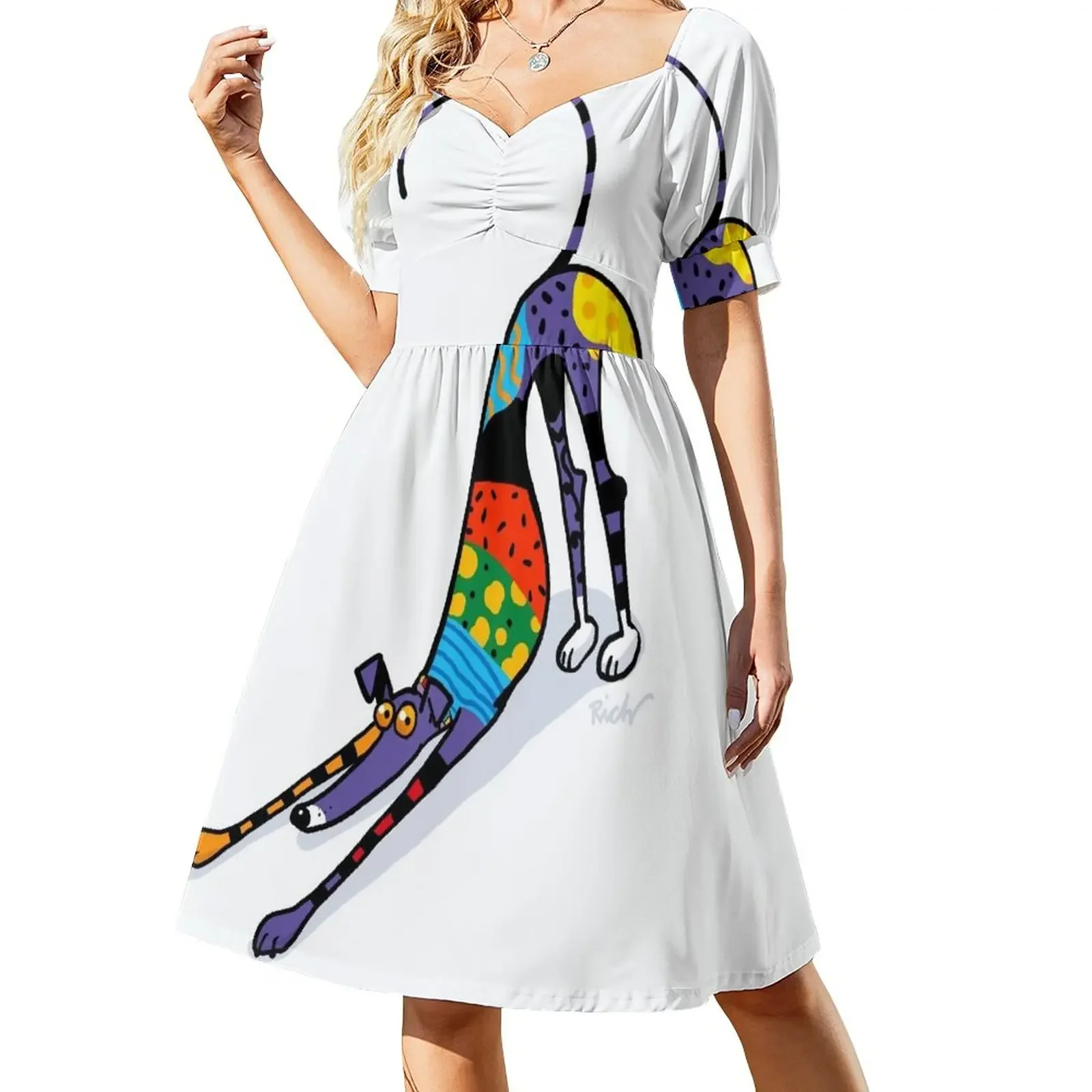 

Kaleidoscope Bowdown Short-Sleeved Dress Women dresses summer woman dress summer dress daily