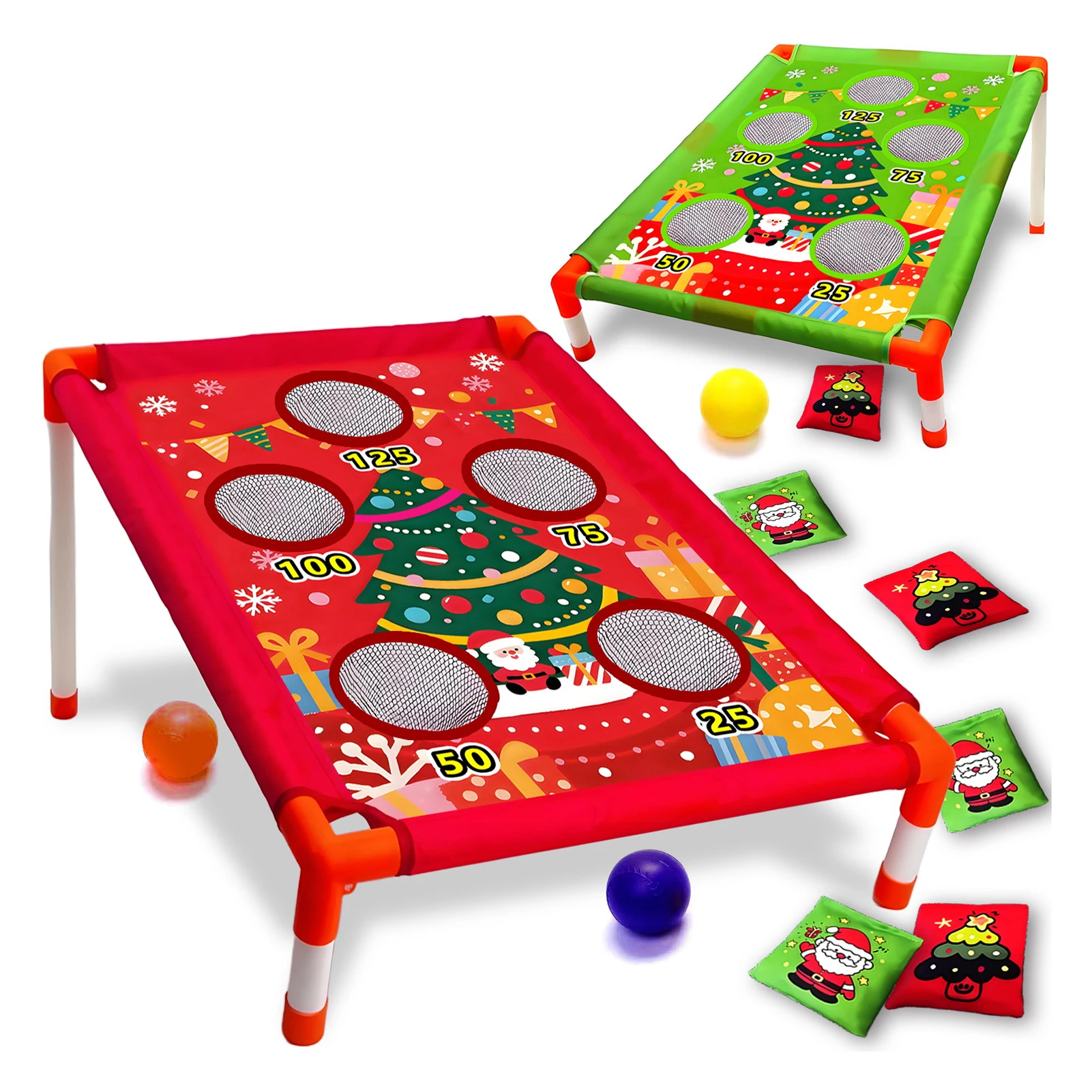 

Настольный игровой набор Cornhole, двойная подставка, пластиковый материал для рождественских мероприятий в помещении и на открытом воздухе, улучшающих физике