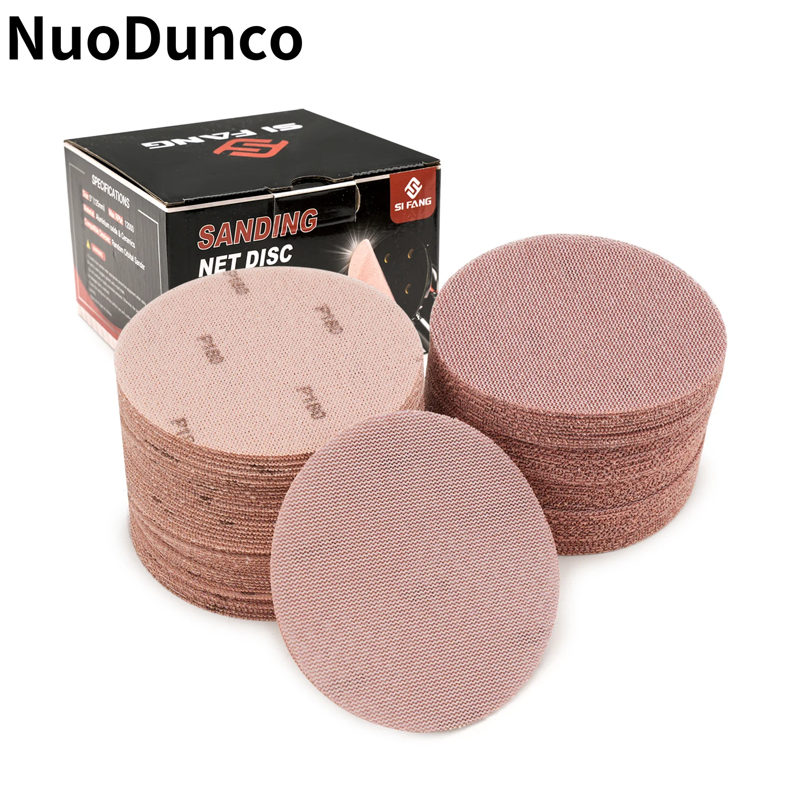 50pcs 80-400Grit 5inch Mesh Sanding Discs Hook & Loop Mesh Pads for Random Orbital Sander - Durable Anti-Slip for Wood Metal