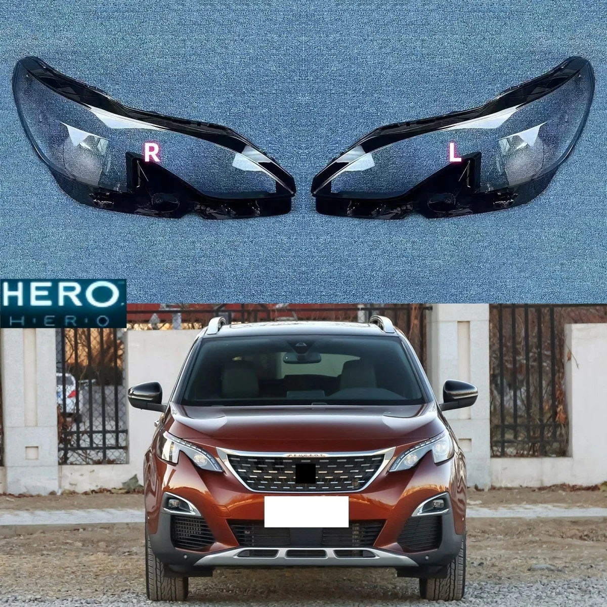 

Для Peugeot 4008 5008 2017 2018 2019 крышка фары прозрачные линзы корпус фары заменить оригинальный абажур из плексигласа