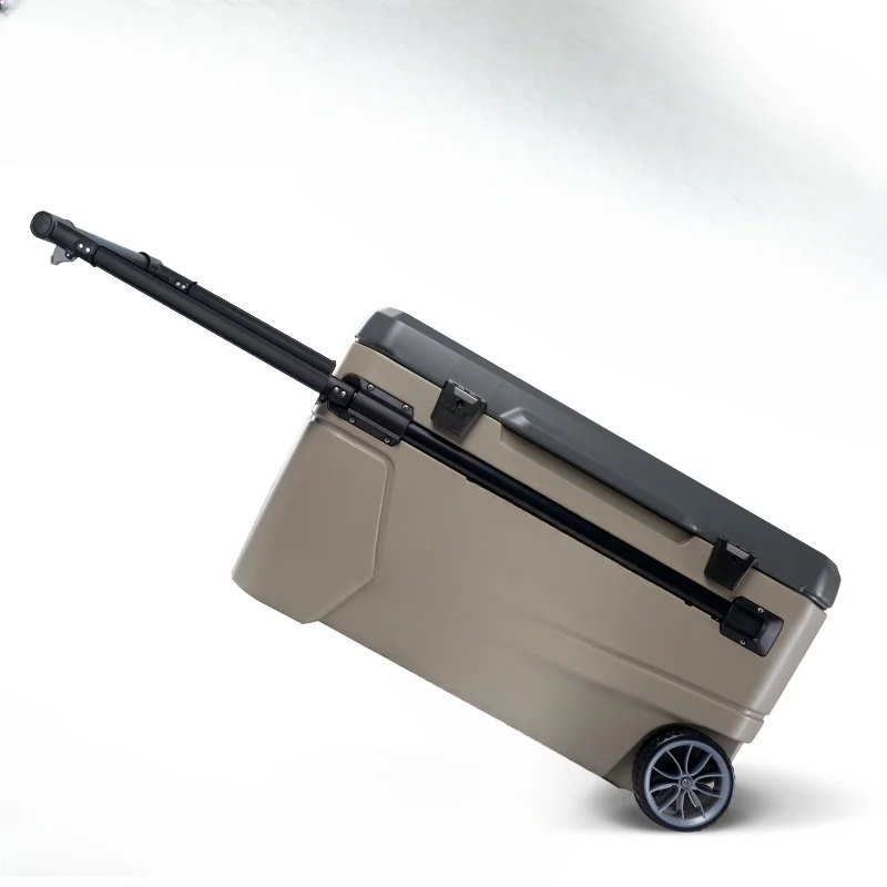 100L sea fishing box incubator imported tie rod with wheel ultra-light fishing refrigerator refrigerated outdoor