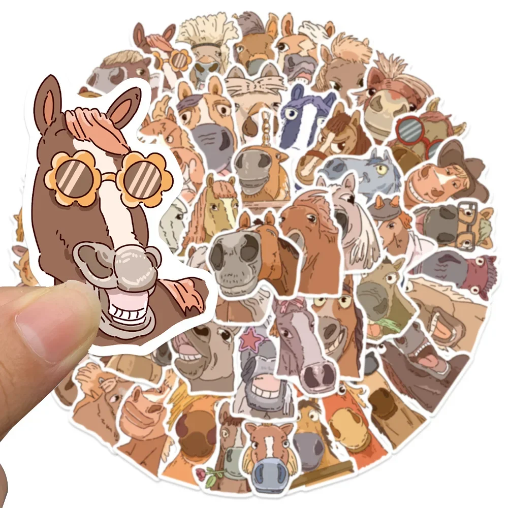

50PCS Funny Horse Meme Graffiti Stickers Creative Animals Cartoon Decal DIY Luggage Phone Guitar Scrapbook Waterproof Sticker