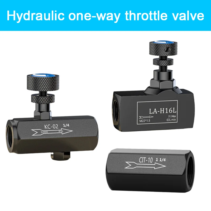 CIT/LA/KC Series Hydraulic Throttle Valve Flow Regulator Valve In-Line Hydraulic Flow Adjustment Valve KC-02 CIT-02 LA-H8L