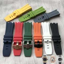 Rubber Strap for Royal Oak Offshore 15710 15703 26471 26474 15706 Soft Silicone Watch Band for GA2100 Refit 27mm 28mm 30mm Belt