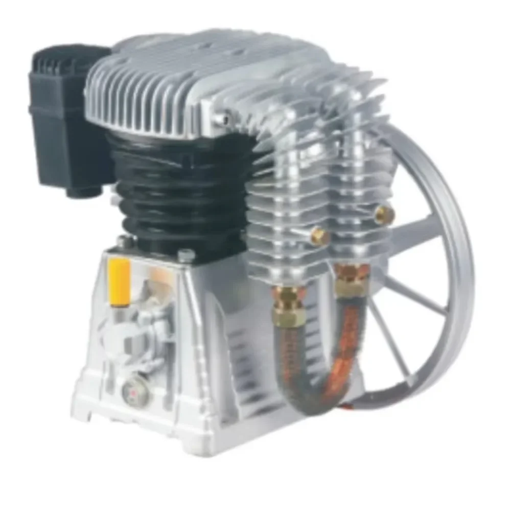 Aluminum Shell Air Compressor Head Integrated Double Cylinder Woodworking Home Painting Decoration Inflation 2065 2070 Air Pump