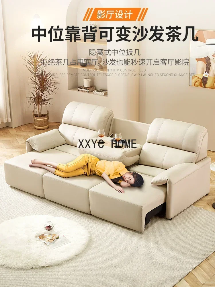 TAO Electric Sofa Bed Leather Sofa Sofa Bed Living Room Furniture Rechargeable