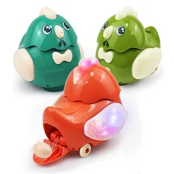 Luces eléctricas de pollito con música para niños, juguetes de juego de animales de simulación de dibujos animados divertidos, regalo de cumpleaños