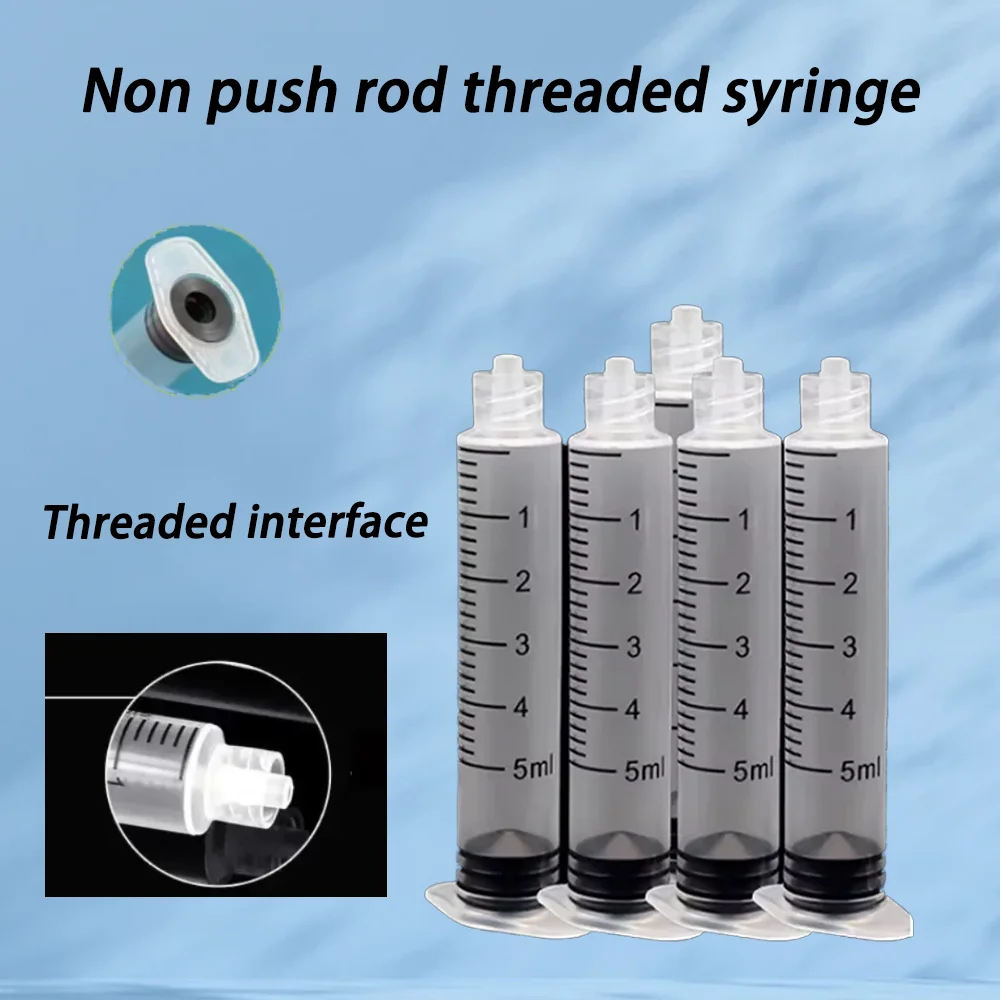 Syringe No Push Rod Threaded Needle Tubes for Hydrolifting Gun Needle EZ Mesotherapy Gun Injector Beauty Care Tools