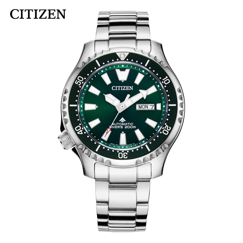 Original CITIZEN Men\'s Mechanical watch Diving Sports Watch Sapphire Luminous Waterproof 100m NY0131-81XB