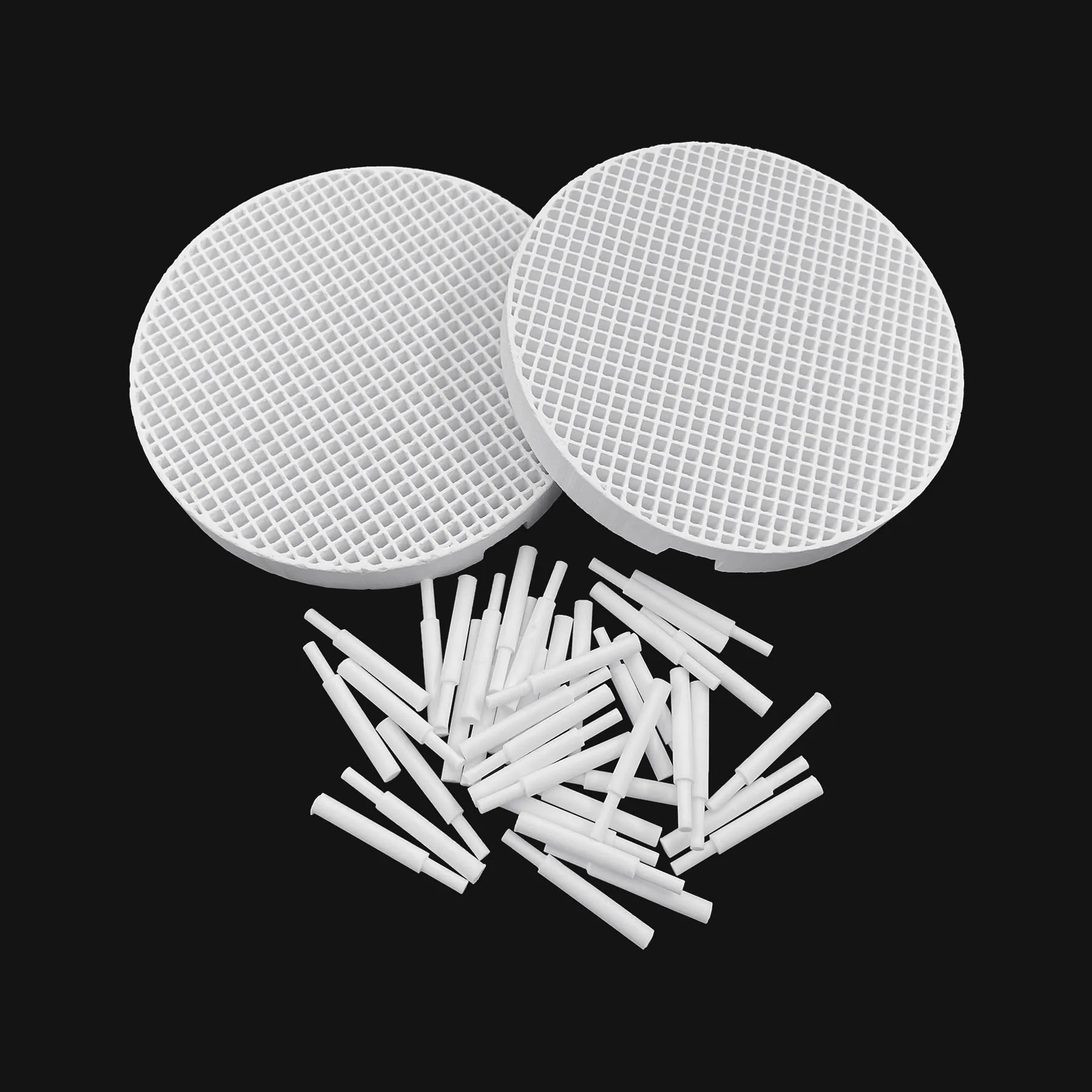 

2 шт. Новые круглые сотовые формы для обжига для зуботехнических лабораторий с 20 керамическими штифтами из циркония, принадлежности для зубных техников