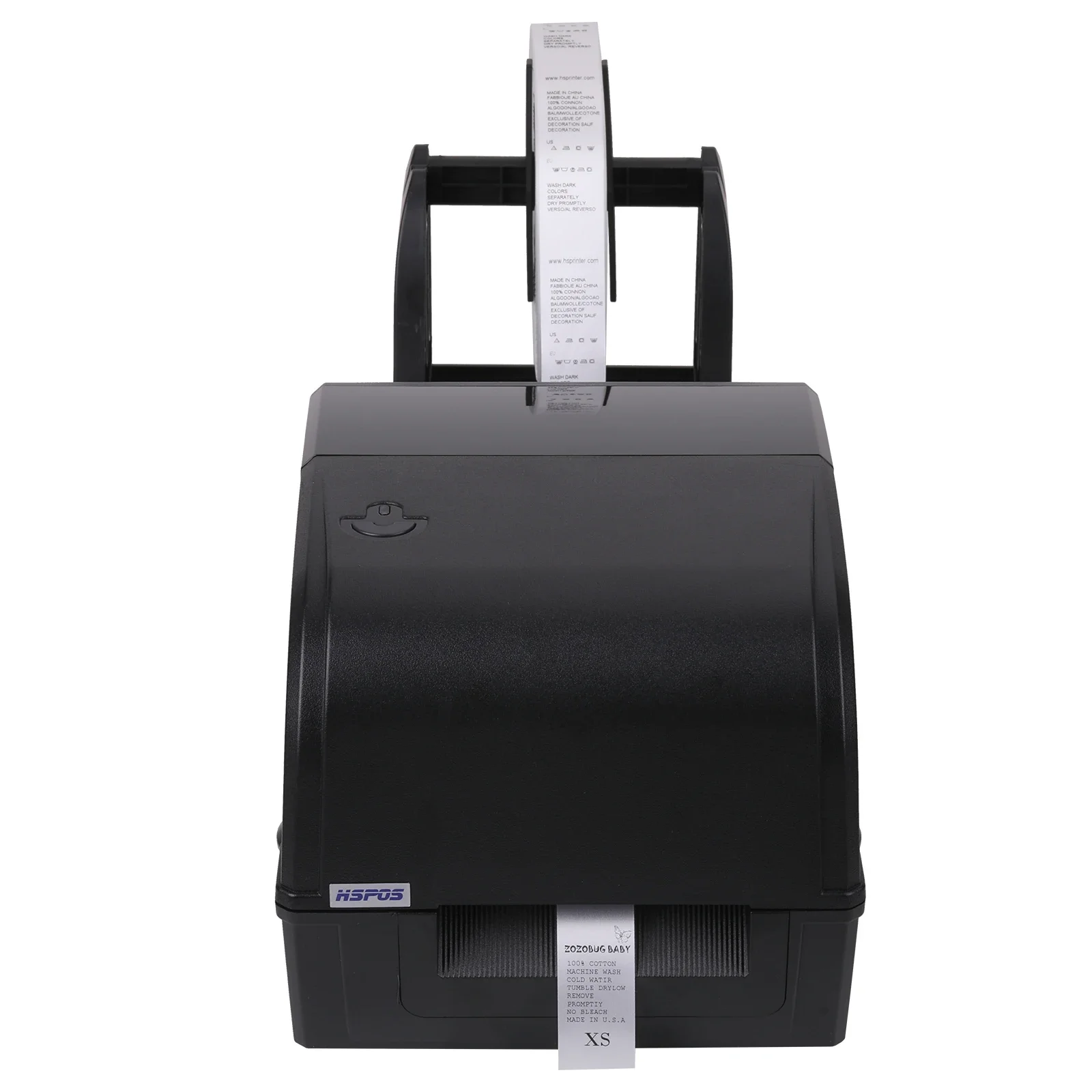 4inch Thermal Transfer Label Printer With USB Satin Ribbon Washing Tag Clothing Label Maker For Wash Care Label Provide Software