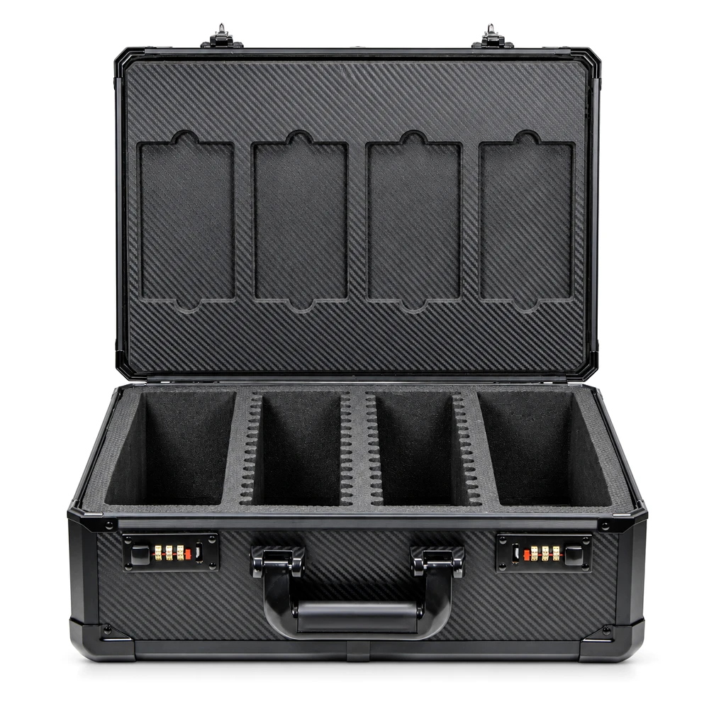 2 Row Double Layer Graded Card Storage Box Holder with Transparent Lid for PSA Trading Card Protective Case Sports Collection