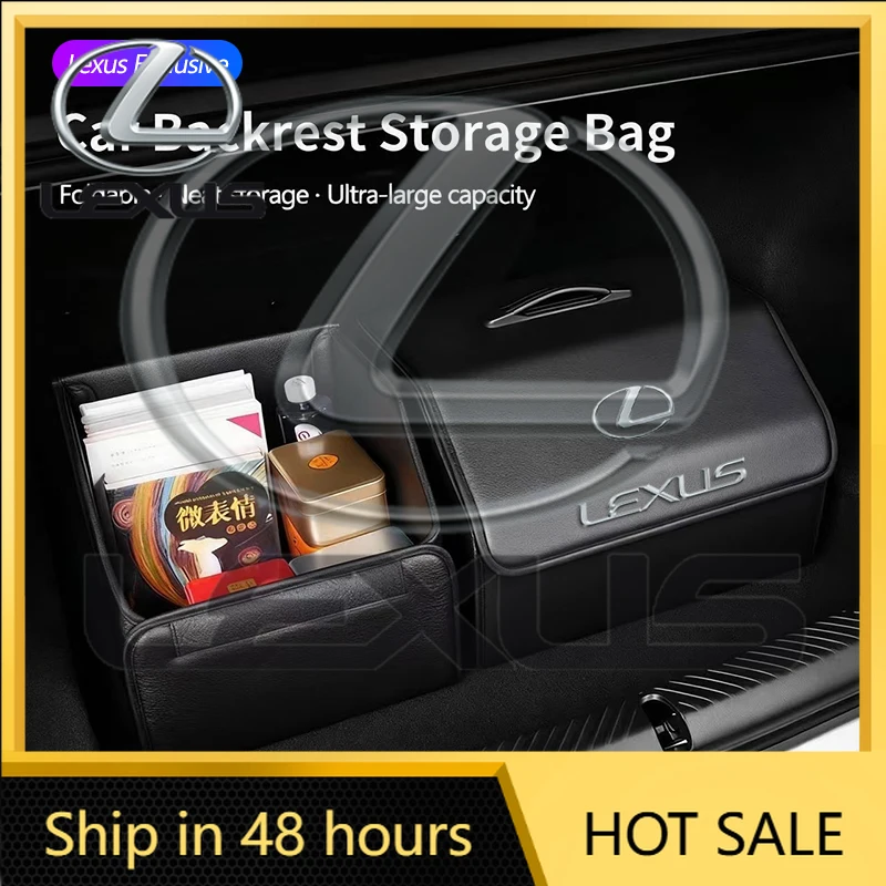 

2026 Hot Interior Stickers Foldable Car Trunk Organizer Box Storage Suitcase For Lexus F SPORT RX300 IS200 IS250 ES350 Ct200h UX