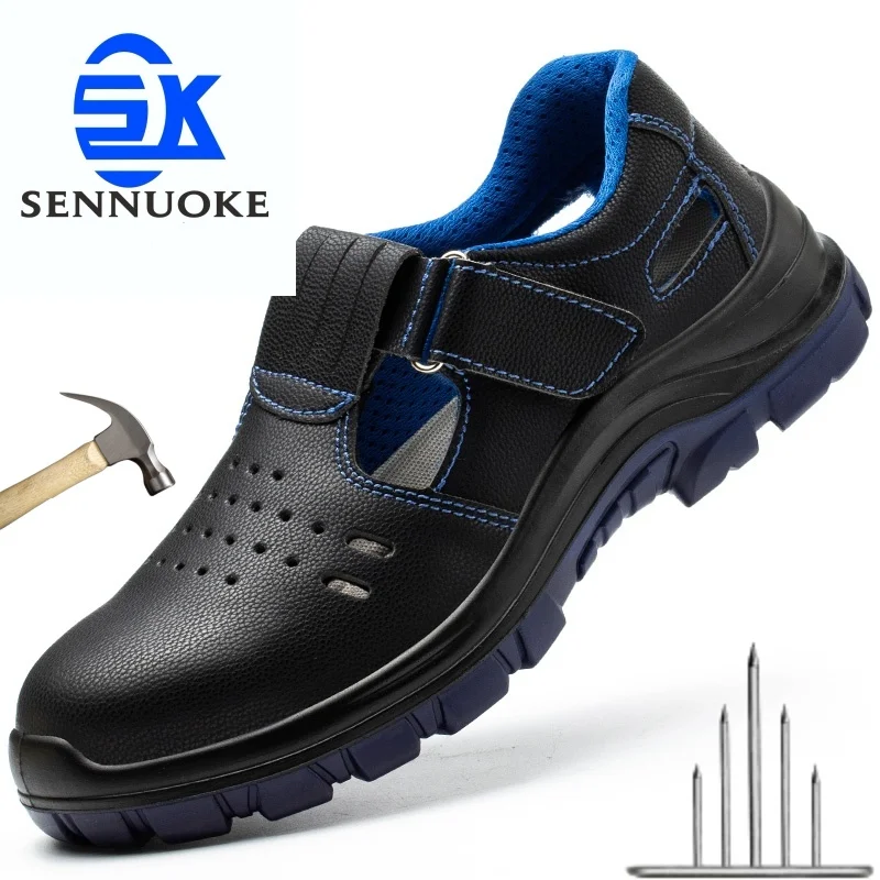 Safety Shoes Men Work Shoes Lightweight Soft Steel Toes  Sneakers Free Shipping Industria Protection for the Feet Safety Tennis