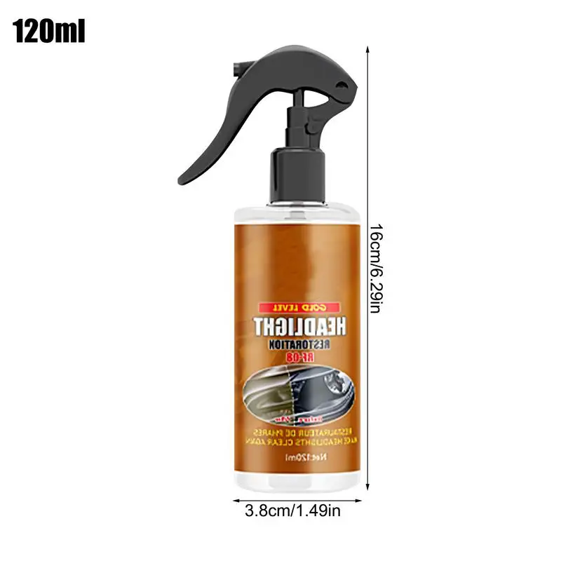 Headlight Cleaner For Cars 120ml Effective Liquid Headlight Polish Cleaner Headlight Restorer Portable Multifunctional Car Light