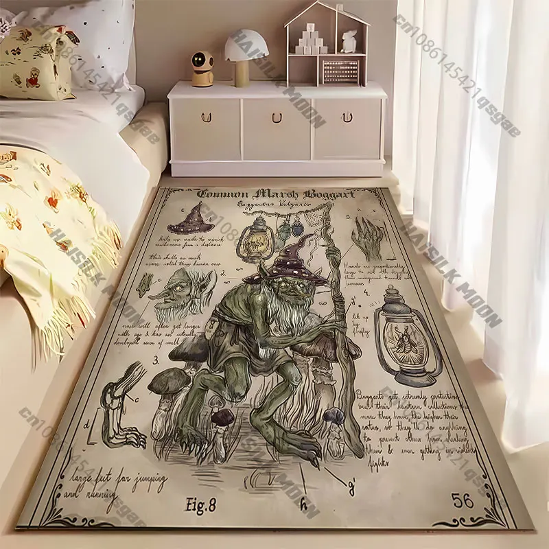 Fantasy creature anatomy and description carpet Yoga living room room decor children's crawling mat doormat area rug