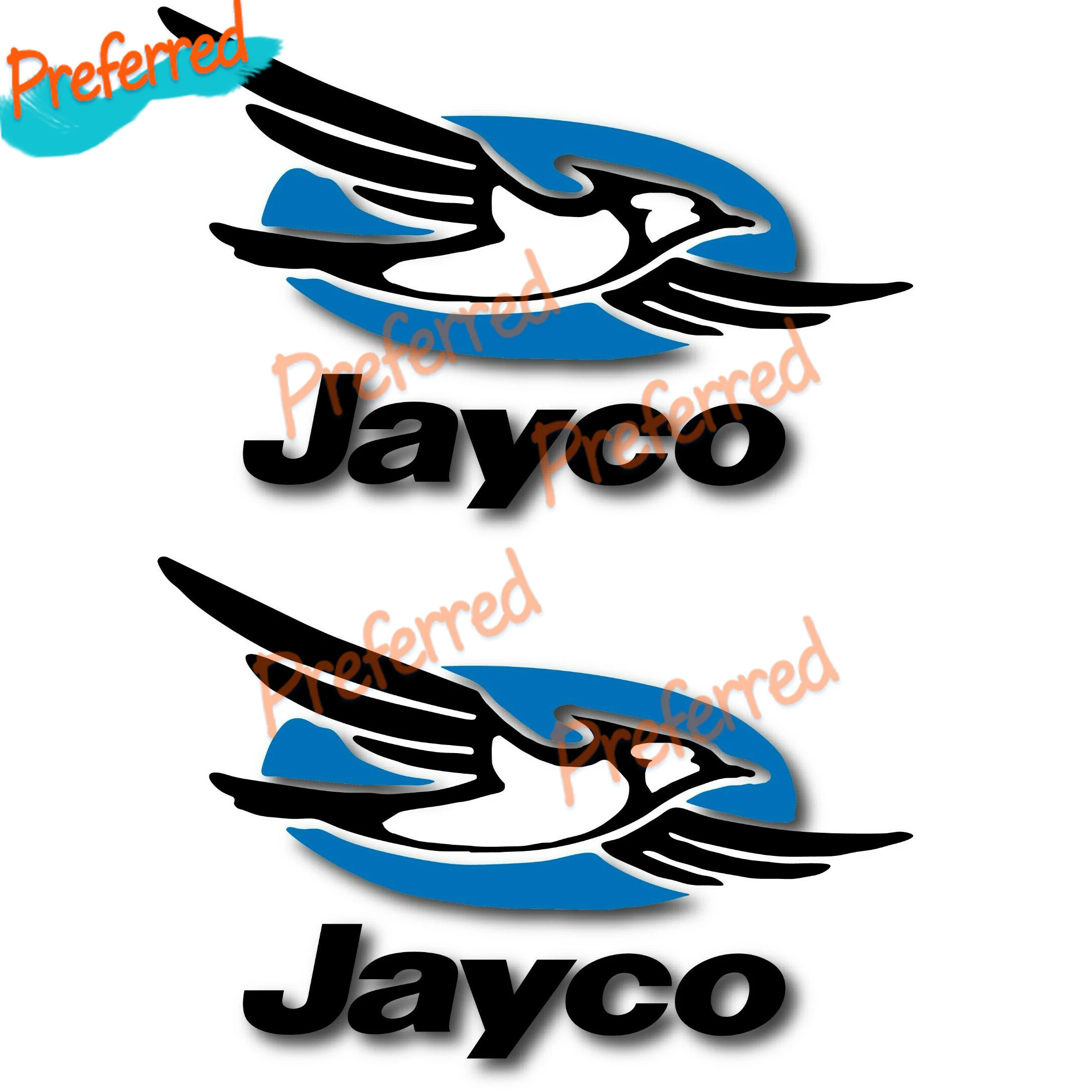 

2X JAYCO RV TRAILER CAMPER DECAL STICKER VINYL for Your All Cars Laptop Motorcycle Helmet Trunk Surf Camper Window Bumper