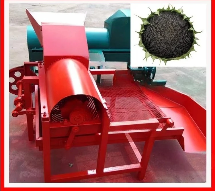 engine sunflower seed removal processing harvester