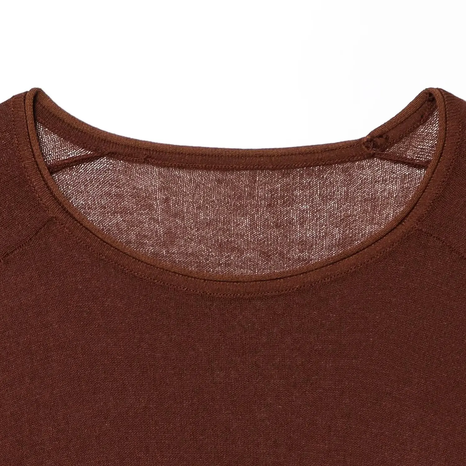 JNLEAOG Herfst Nieuwe Dames Faion Design Linnen Truien Loose Fit Ronde Ne Lange Sve Kleur Polyestervezel irt