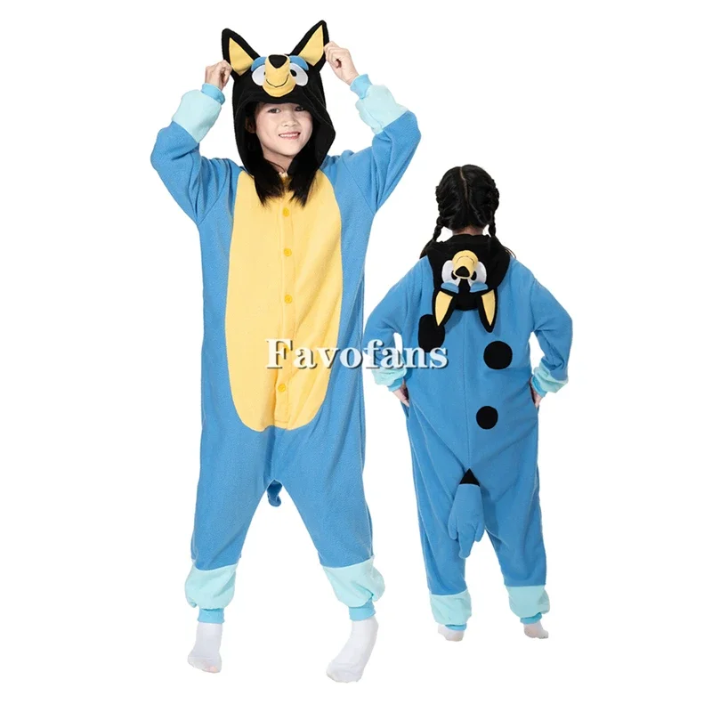 QQ8 الكبار هالوين نيسيي الكرتون منامة للنساء الرجال الحيوان Kigurumi منامة الكلب Homewear تأثيري زي الحفلات 5Lk¥