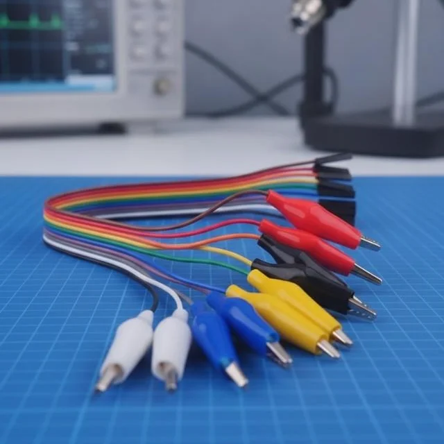 10Pin Male Female To Alligator Clip Test Cable 2.54mm Experimental Wire Lead