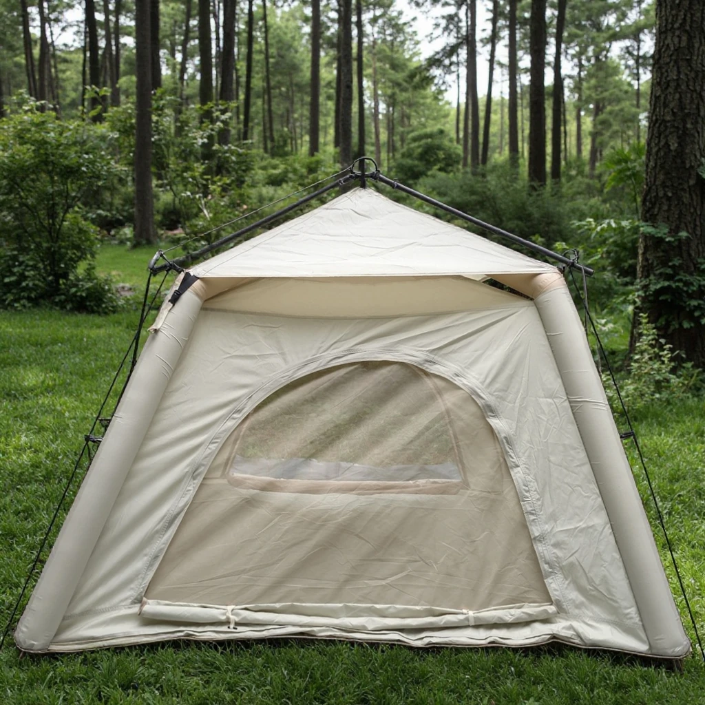 

Factory Outdoor Camping 5 Person Four Seasons Waterproof PVC Inflatable Tent Oxford Fabric for Camping