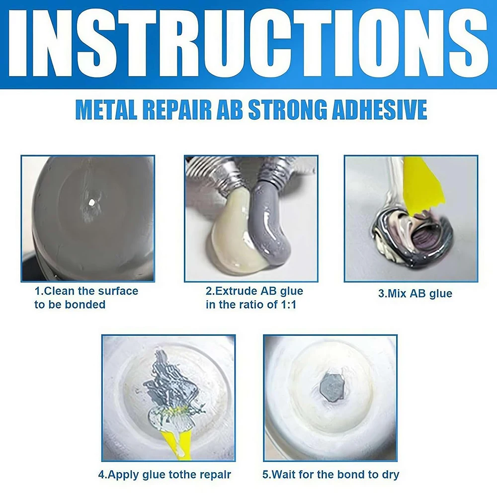 Metal Repair Glue Casting AB Glue High Strength Adhesive for Cast Iron Heat Resistant Cold Weld Industrial Repair Agent image 5