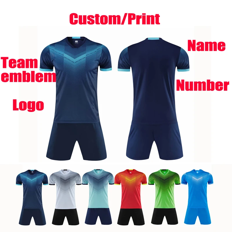 Football uniform customization Sportswear custom Logo printing Football training clothing Adults and Kid Soccer Clothes