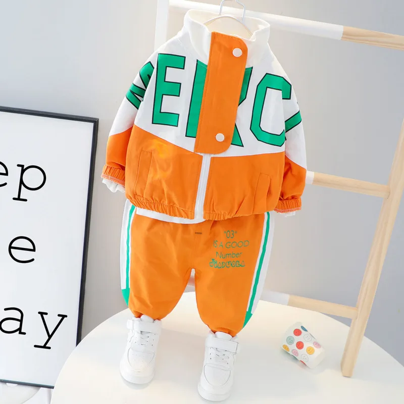 Fashion Children Boys Girls Clothing Suit Spring Autumn Baby Cotton Jacket Pants 2Pcs/Sets Infant Casual Outfits Kids Tracksuits