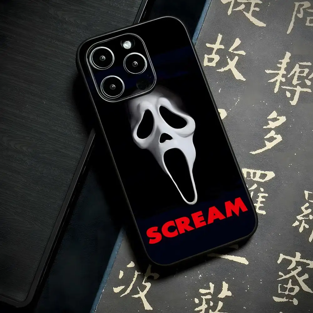 Ghostface Scream Handyhülle für iPhone 17 16 15 12 14 Se Pro Max 11 13 Xr X Xs Hard Mini Plus Hot Anime Funda Shell Cover