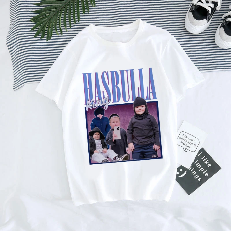 Team Hasbulla Shirt 2023 Hot Men Kawaii Graphic Hasbulla T Shirt Unisex Grunge Funny Cartoon T-shirt Fashion Cute Tops Male 90s